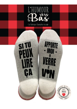 Humorvolles Sockenglas Wein