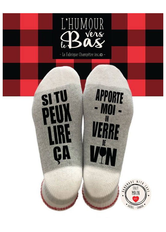 Humorous sock glass of wine Humorous sock glass of wine