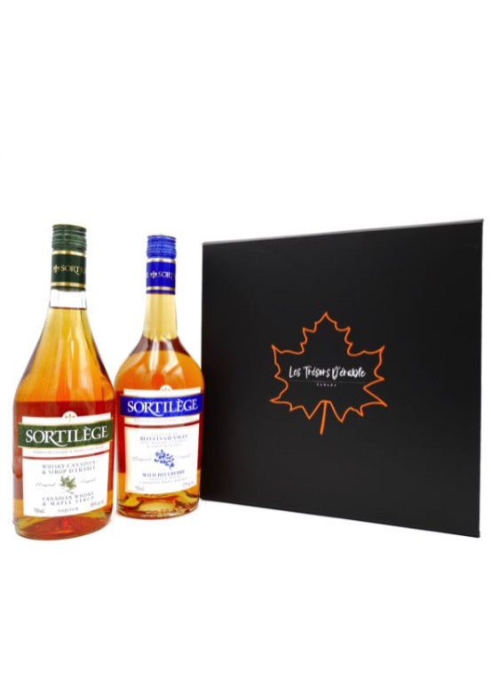 Coffret cadeau whisky aux bleuets sauvages et Sortilège Original Coffret cadeau whisky aux bleuets sauvages et Sortilège Original