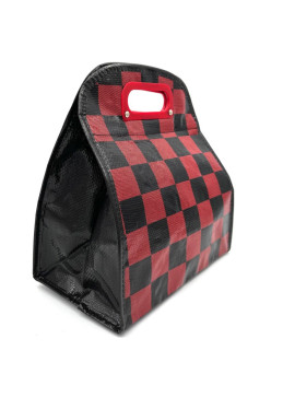 Bolsa de almuerzo con aislamiento blanco y negro