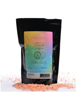 Effervescent bath salt with cotton candy