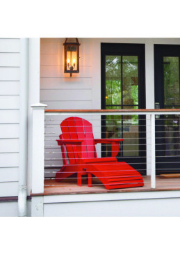 silla de jardin roja