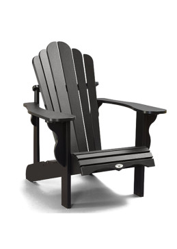 Silla Adirondack negra para ocio en el patio