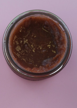 Mermelada de ruibarbo y sirope de fresa y arce