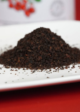 Tè in scatola rotonda al mirtillo rosso