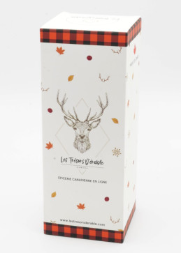 Caja de regalo con botella de tesoros de arce