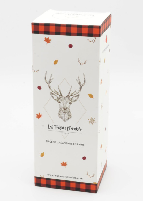 Caja de regalo con botella de tesoros de arce Caja de regalo con botella de tesoros de arce