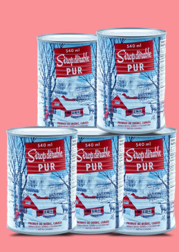 Pack de 5 cannes de sirop d'érable doré