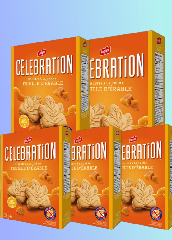 Confezione da 5 biscotti foglia d'acero Confezione da 5 biscotti foglia d'acero