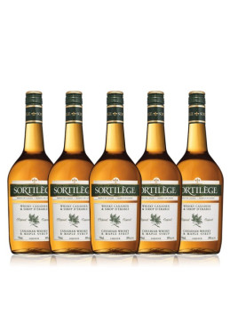 5 bottles of original spell whiskey with maple syrup
