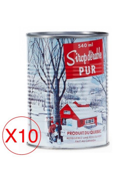 540 ml ahornsiroop in een metalen stok