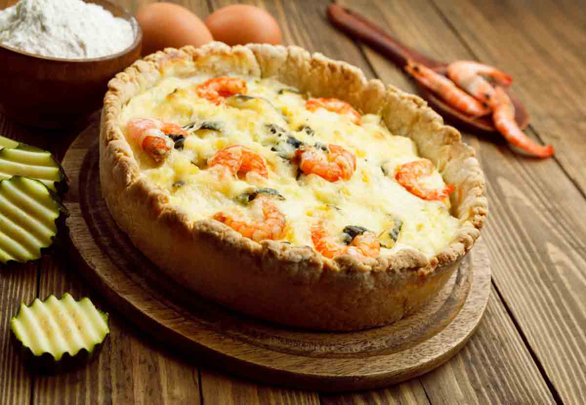 Quiche gaspésienne aux crevettes nordiques