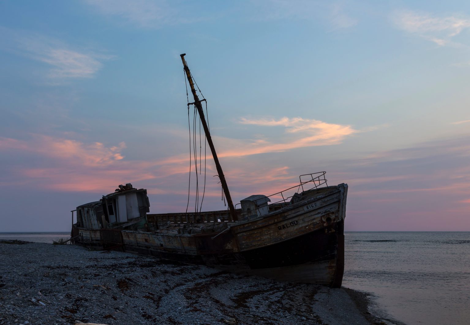 Bateau sur l'ile Anticosti