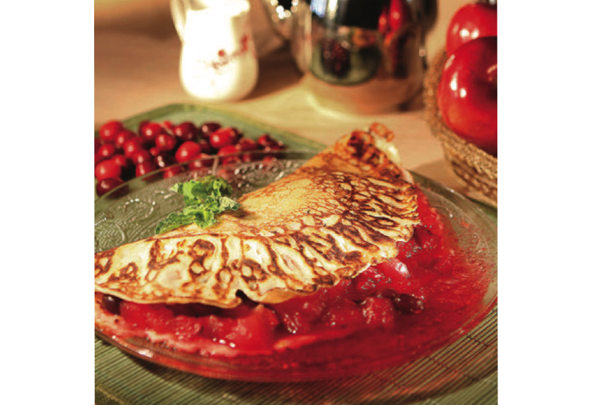 Crêpe pommes canneberges Crêpe pommes canneberges