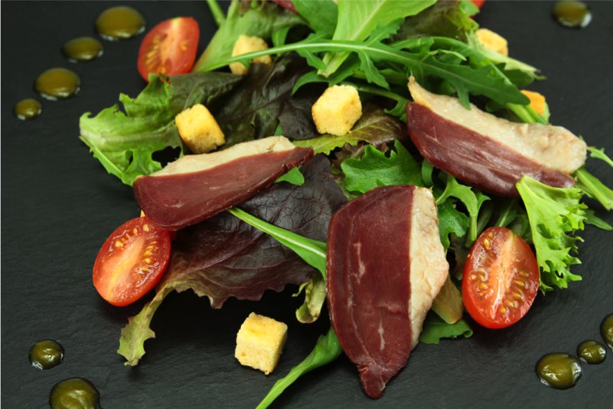 Salade de canard, vinaigrette à l’érable Salade de canard, vinaigrette à l’érable