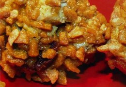 Hapjes van foie gras met maple nuggets