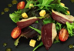 Insalata di anatra, vinaigrette d'acero