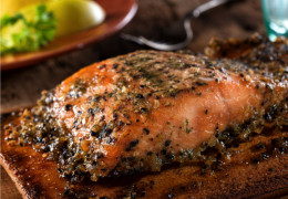 Salmone aromatizzato all'acero