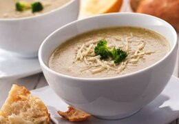 Zuppa di formaggio e birra con confit d'anatra