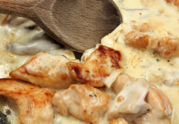 Tiras de pollo con mostaza y maple