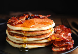 Bacon confitado con sirope de arce