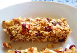 Receta de barritas de cereales con arándanos y speculoos