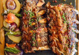 Costillas de cerdo con sirope de arce