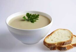 Velouté de coliflor con jengibre y sirope de arce